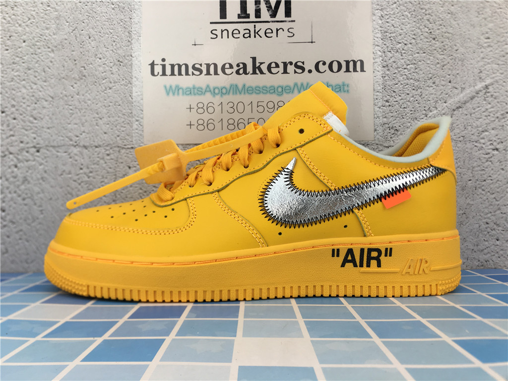 Off-White x Air Force 1 Low University Gold Metallic Silver DD1876 700